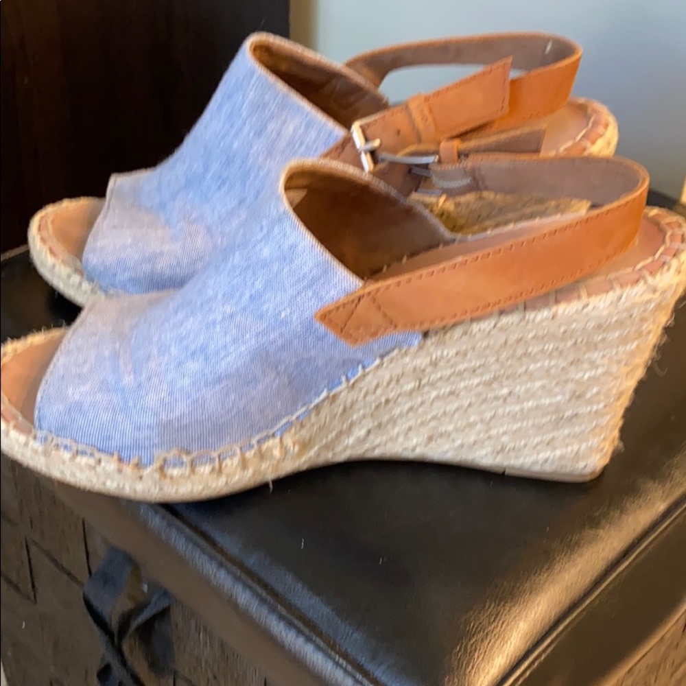 Toms denim wedges